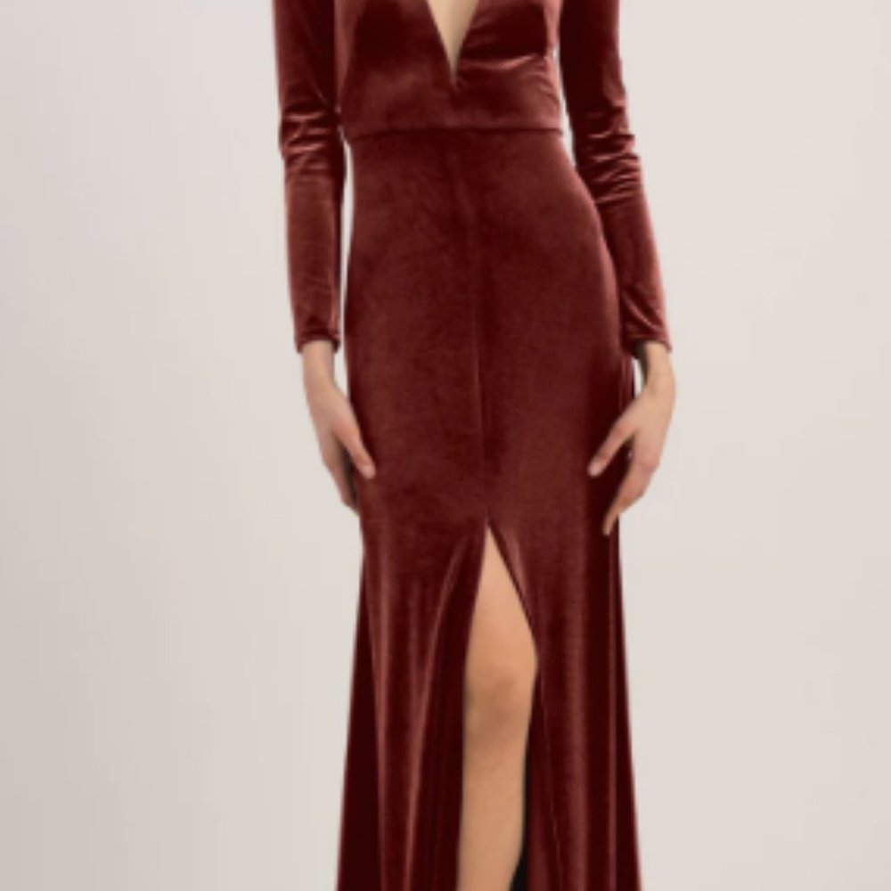 Jenny Yoo Bridesmaids Dress Size 14 - Velvet, English Rose